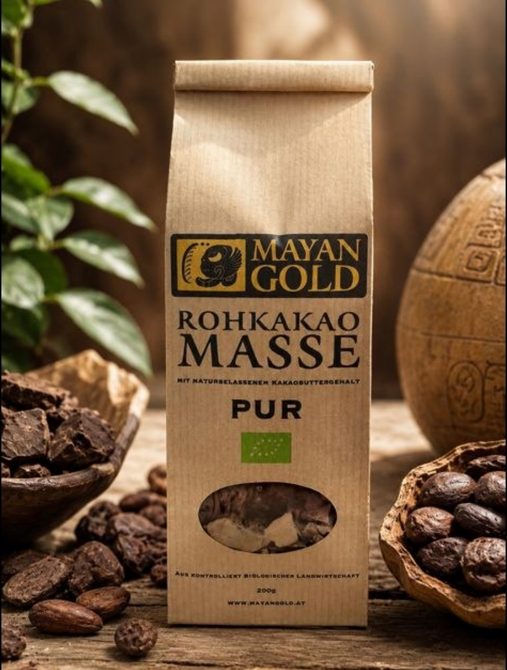 MAYAN GOLD Bio Rohkakaomasse – Premium Qualität 200g / 500g / 1000g